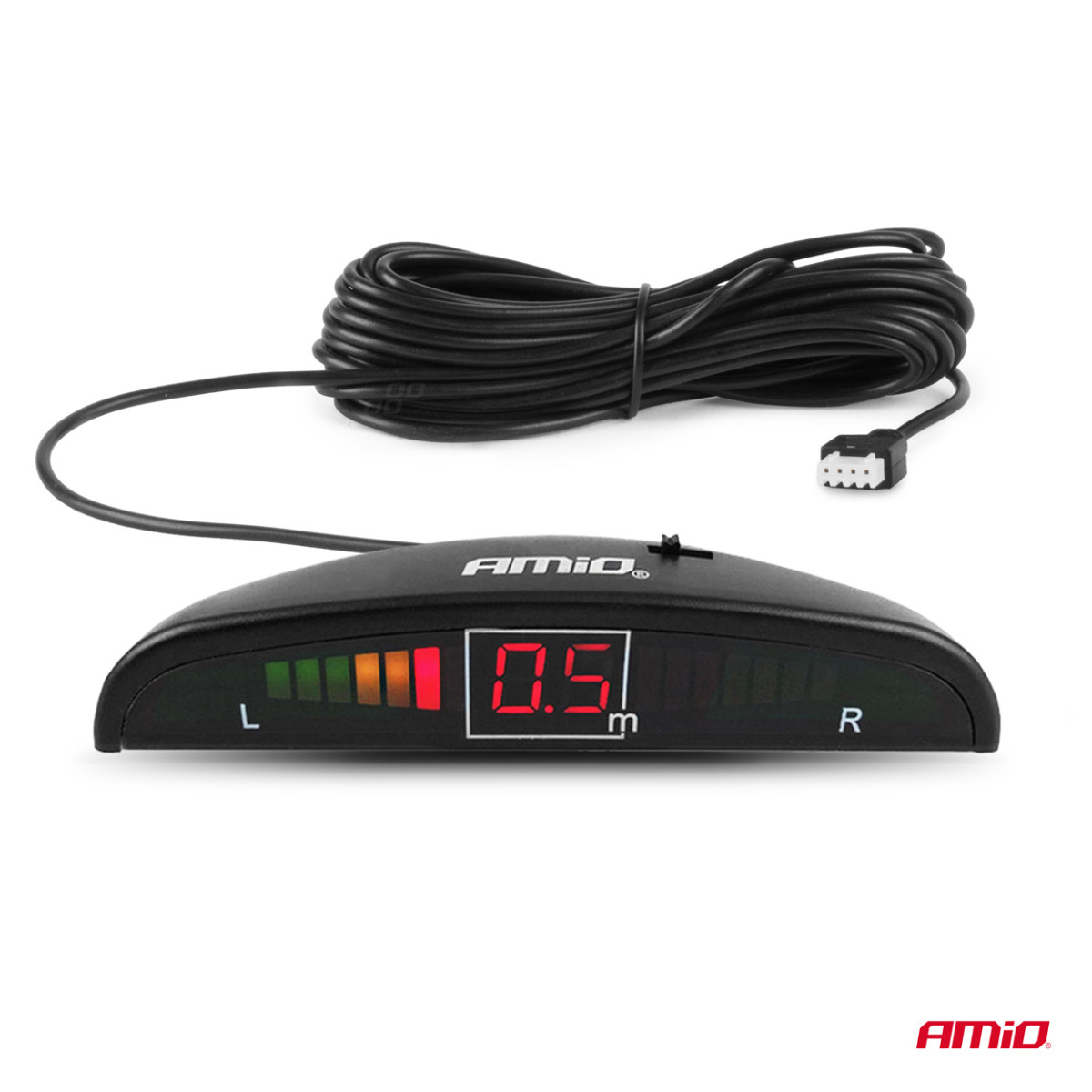 Parkeringshjälpsystem LED, 8 svarta sensorer 22 cm AMIO-01560