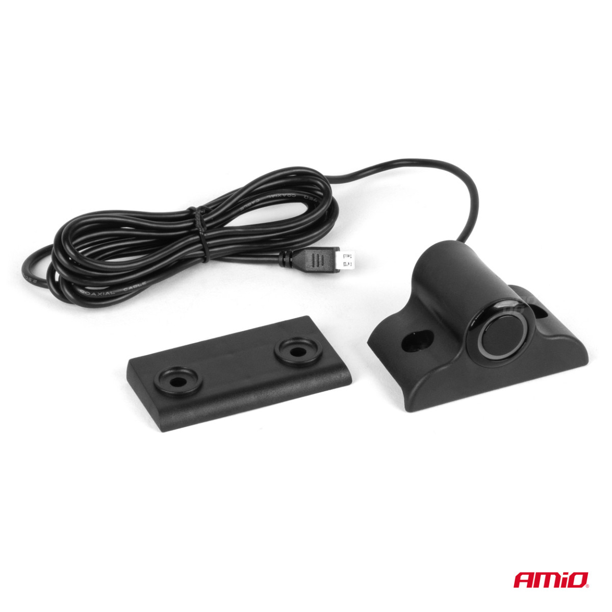 Parkeringshjälpsystem LED COB, 4 svarta sensorer 19 mm, för lastbilar AMIO-02286