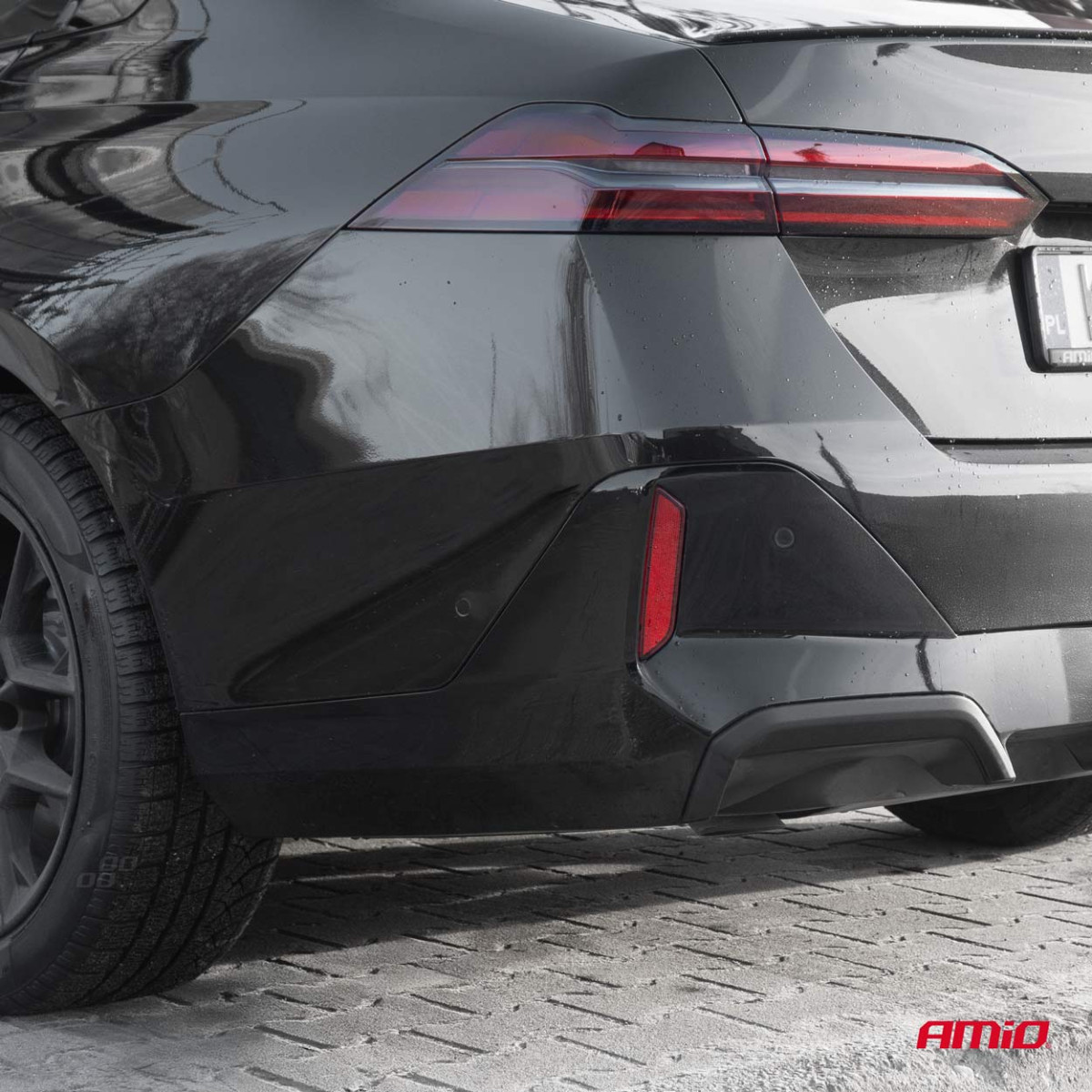 Parkeringshjälpsystem LED COB, 4 svarta sensorer, invändig montering 16,5 mm AMIO-02285