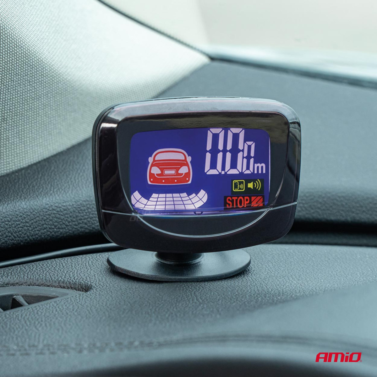 Parkeringshjälpsystem LED-GRAF, 4 svarta sensorer GOLD 18 mm AMIO-01578