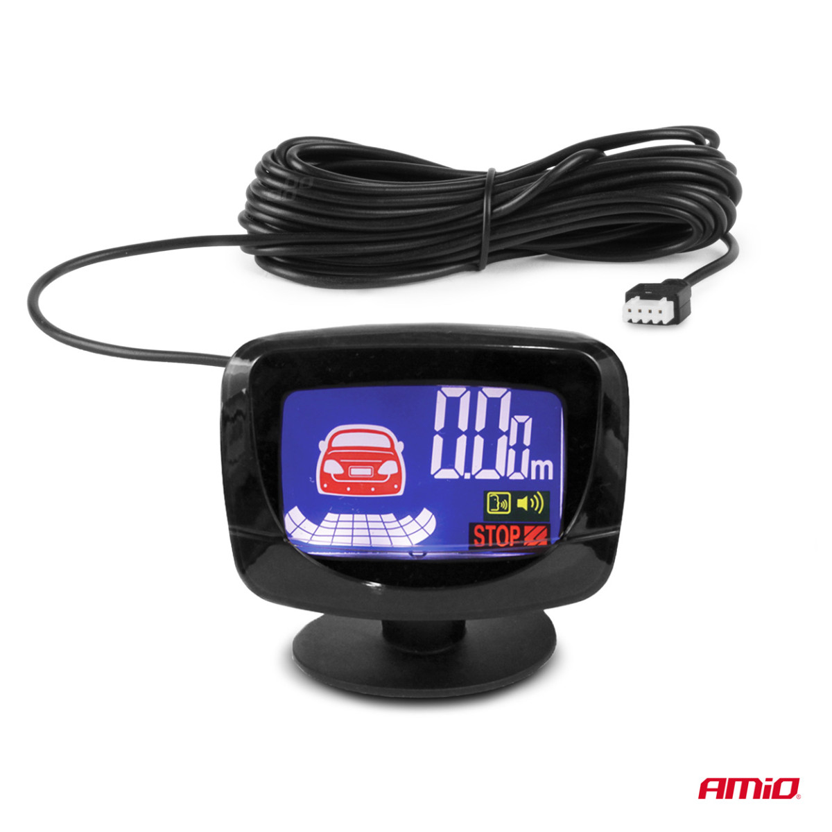 Parkeringshjälpsystem LED-GRAF, 4 vita sensorer 22 mm AMIO-01563