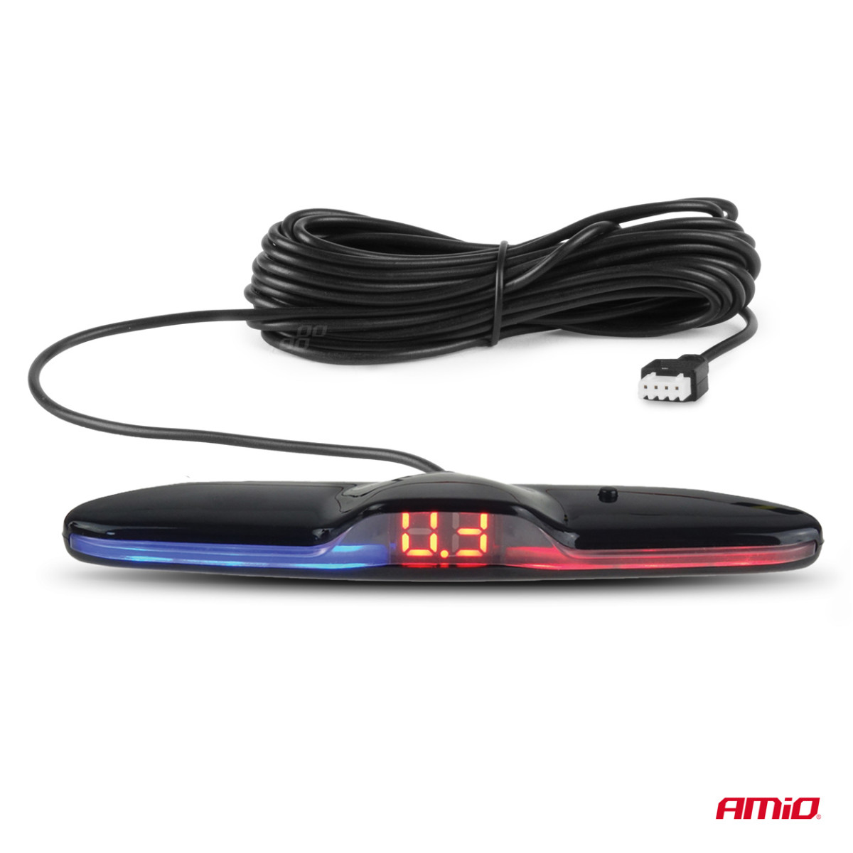 Parkeringshjälpsystem MAX LED, 4 silverfärgade sensorer 22 mm AMIO-02288