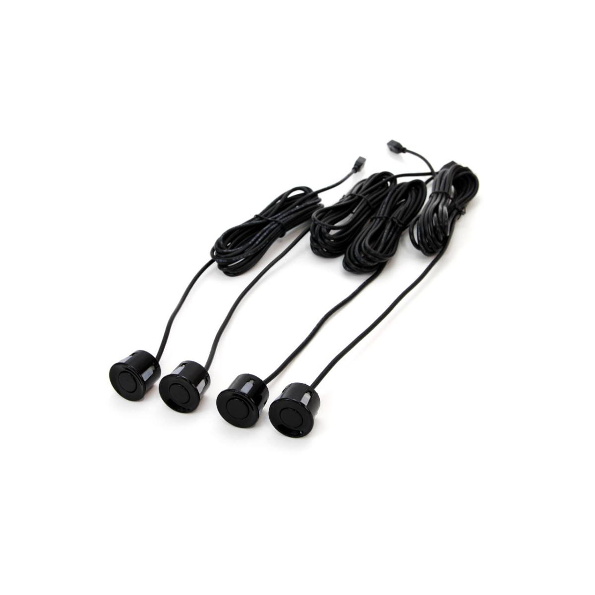 Parkeringshjälpsystem TFT01 FT 4,3" med CAM-402 LED-kamera, 4 svarta sensorer