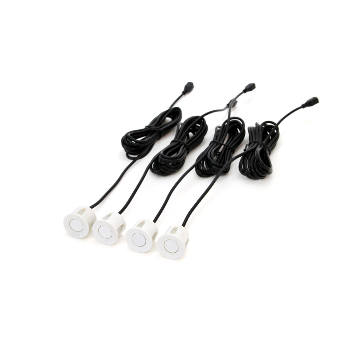 Parkeringshjälpsystem TFT01 4,3" med HD-307-IR-kamera, 4 vita sensorer 22 mm