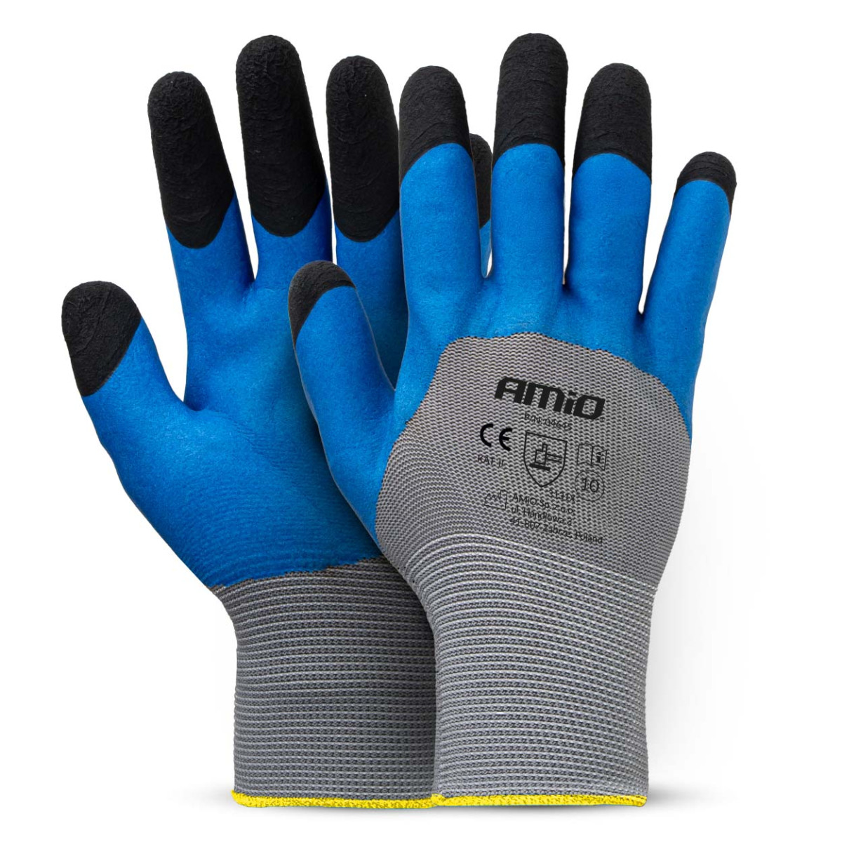 PE-latex arbetshandskar med 3/4-tums skumbeläggning, storlek 10, 4 st. (2 par), 3131X