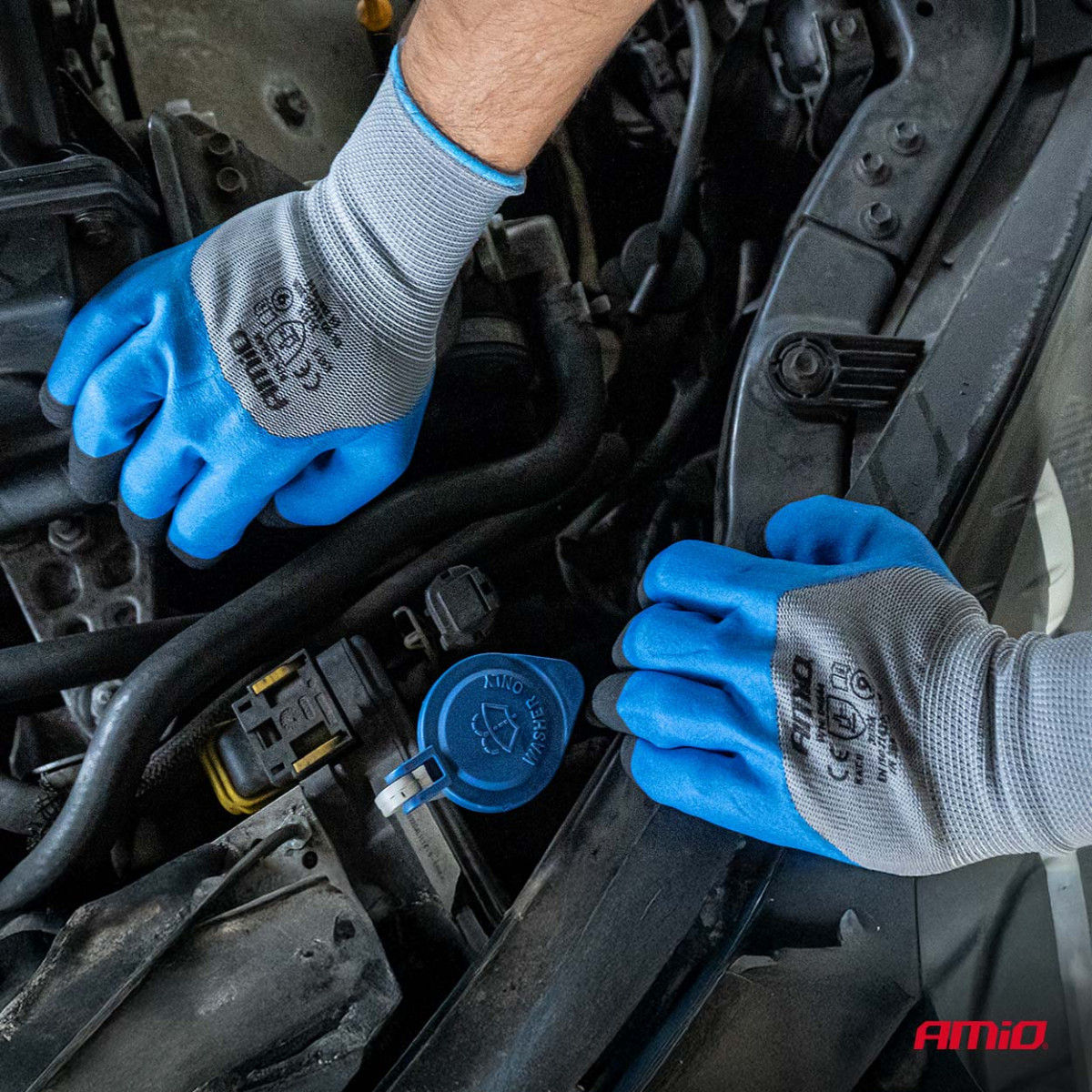 PE-latex arbetshandskar med 3/4-tums skumbeläggning, storlek 10, 4 st. (2 par), 3131X