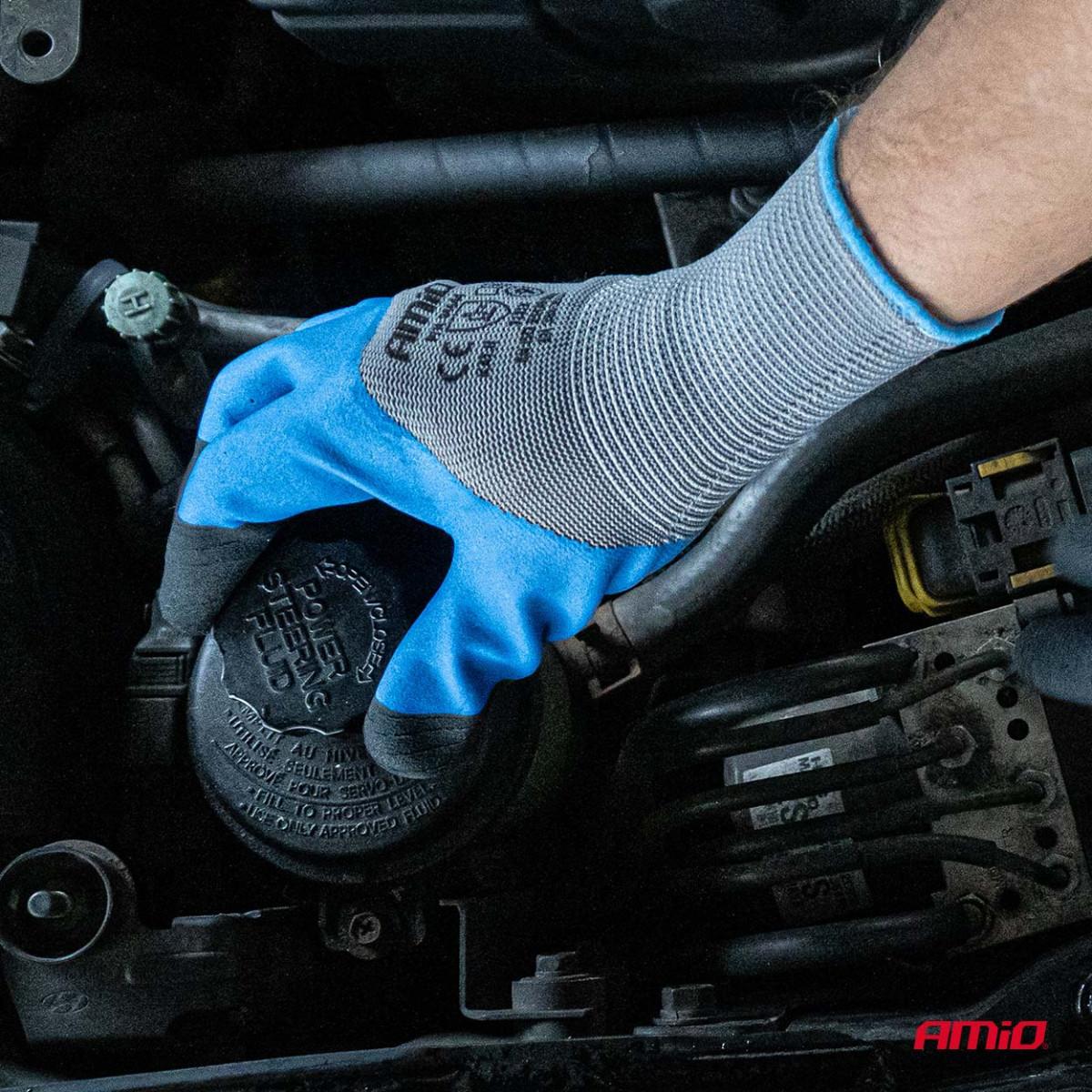 PE-latex arbetshandskar med 3/4-tums skumbeläggning, storlek 10, 4 st. (2 par), 3131X