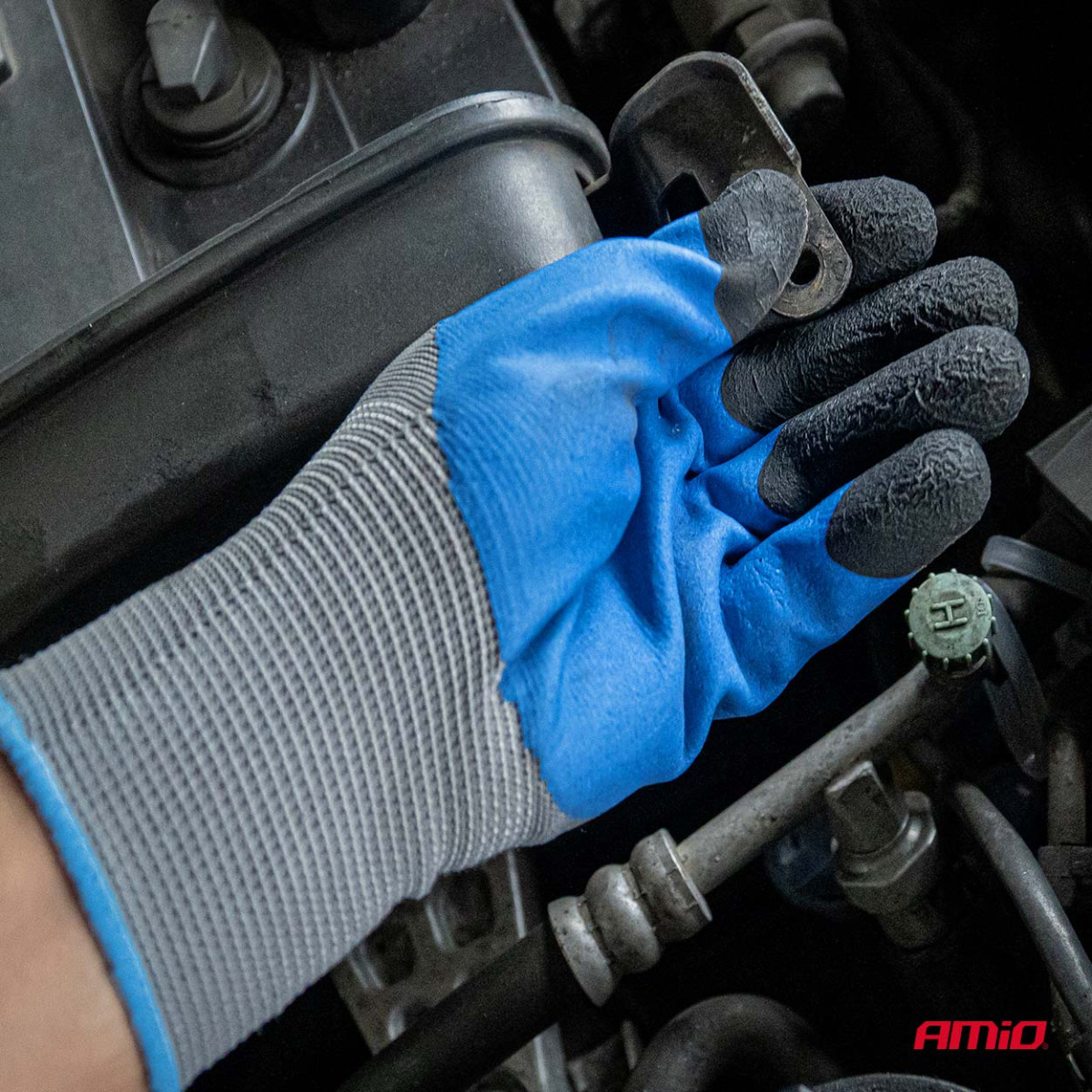 PE-latex arbetshandskar med 3/4-tums skumbeläggning, storlek 9, 4 st. (2 par), 3131X