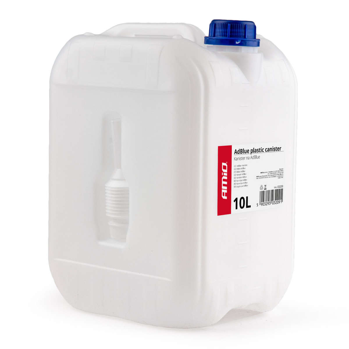 Plastbehållare för vatten, AdBlue 10 L AMIO-03209