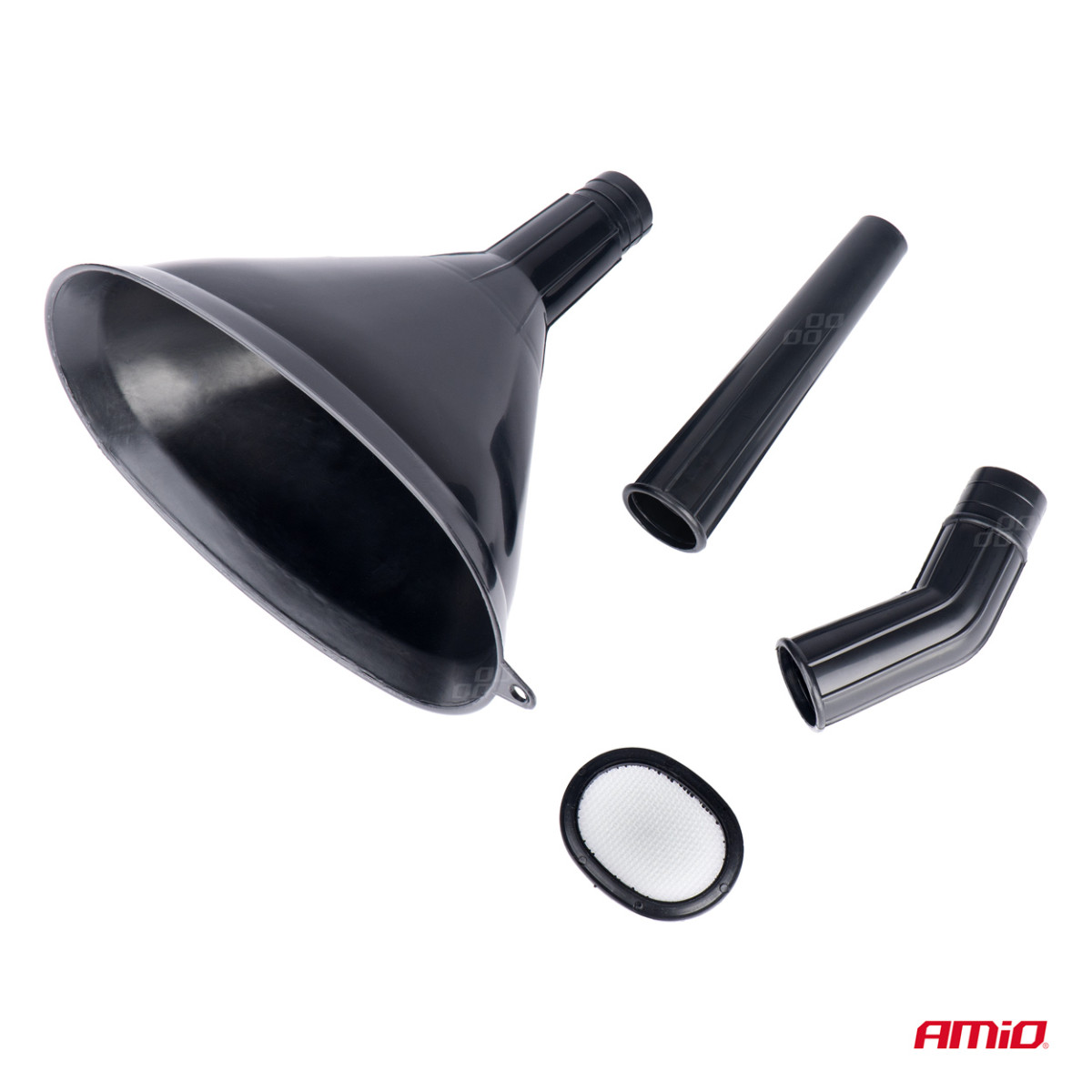 Universaltratt i plast med sil, 3 delar, elliptisk form, 14 cm AMIO-04037