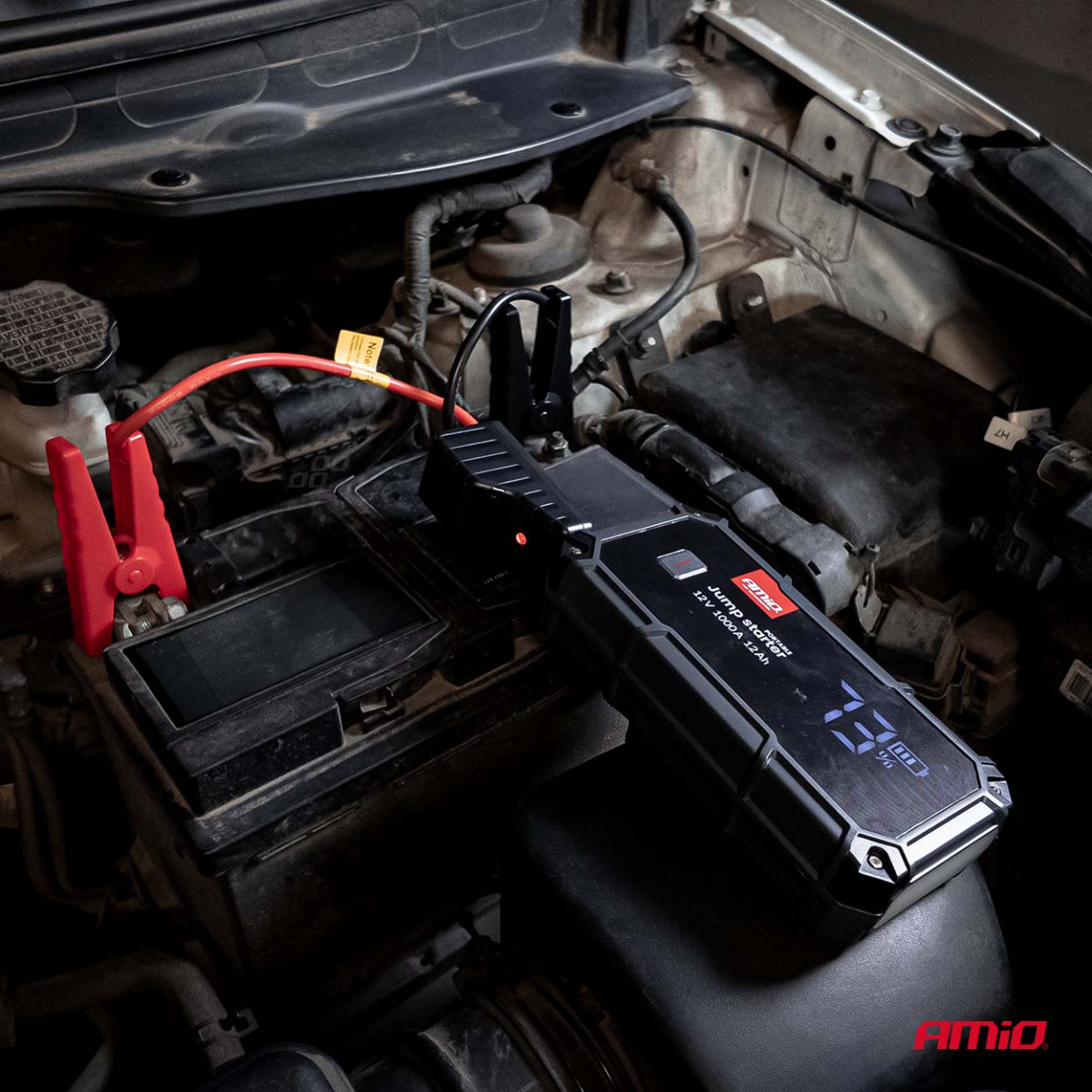 3-i-1 Bilstartare/LED/Powerbank 12V 12Ah 1000A PRO AMIO-04676