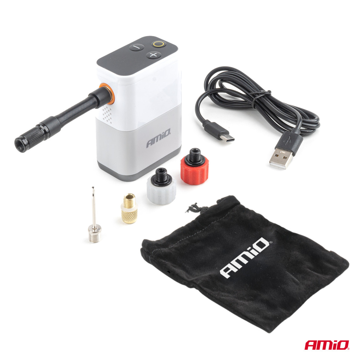 Sladdlös mini-luftkompressor för cyklar, 40 W, USB-C, AMIO-04946
