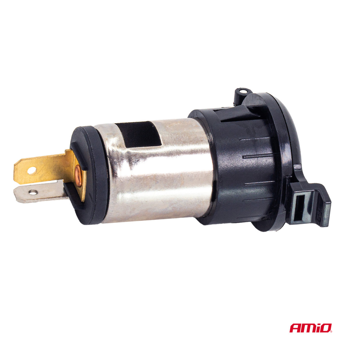 Extra eluttag med lock 250W 12V/24V, AMIO-04434