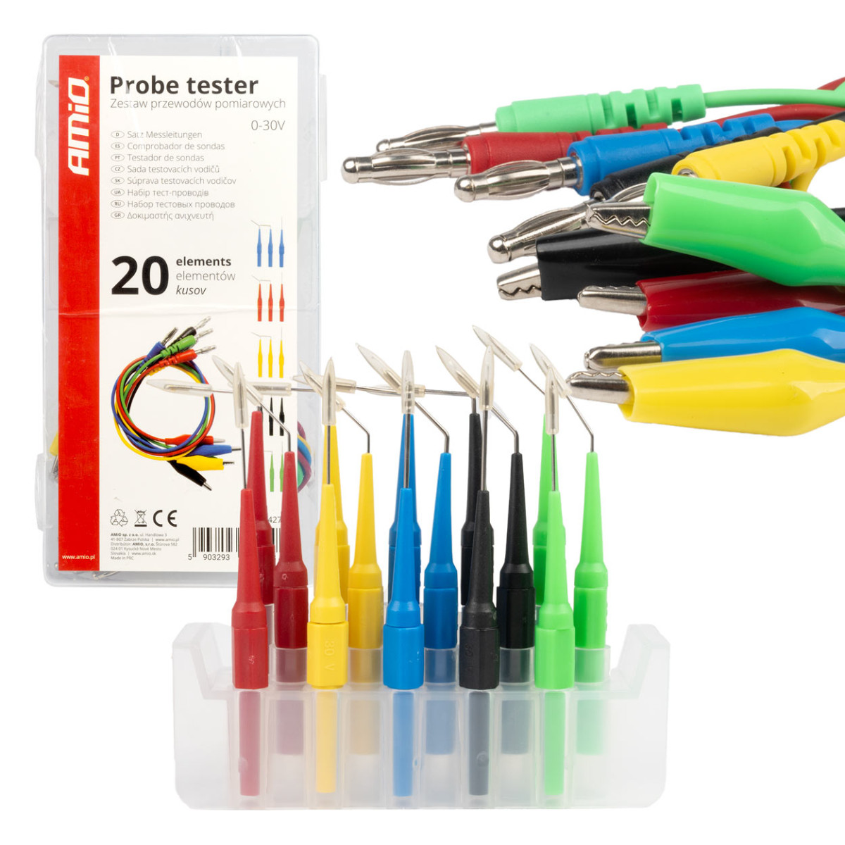 Biltestledningssats 20 delar AMIO-04274