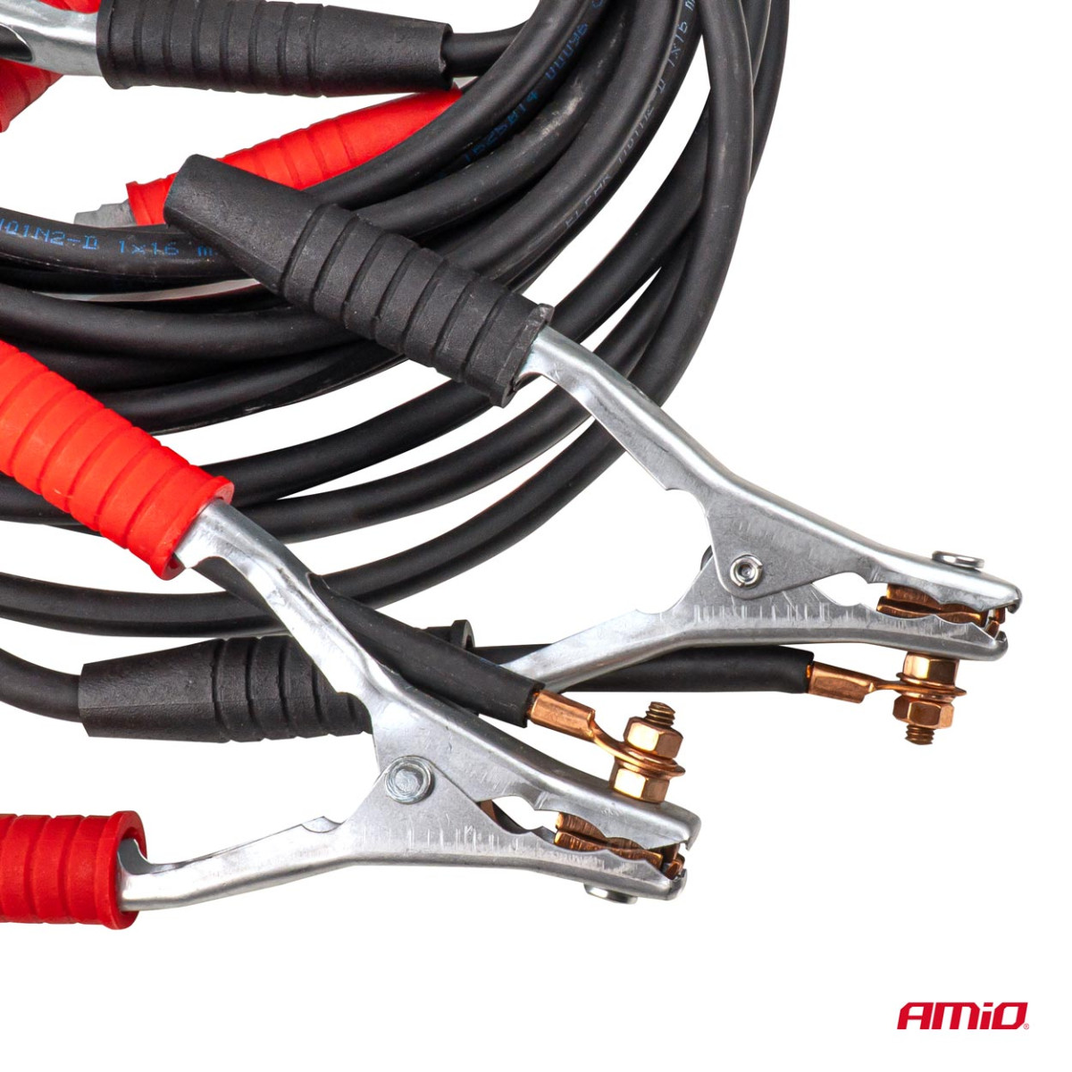 Startkablar 1500A, 6 m, 99,9 % koppar, AMIO-04823