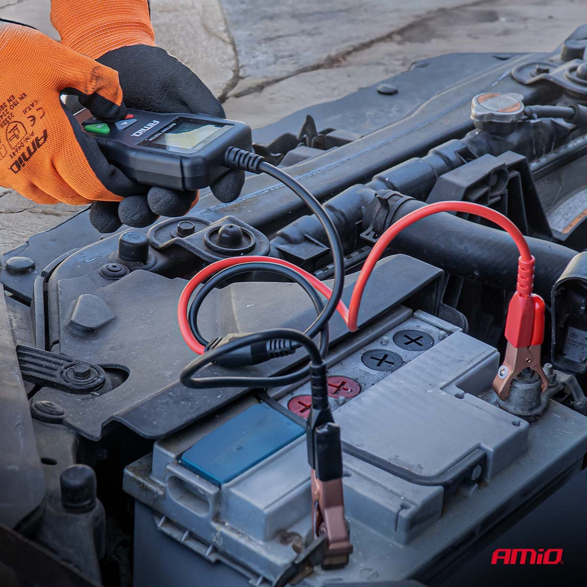 Professionell digital batteritestare, 2-220 Ah, 6 V / 12 V / 24 V, AMIO-04920