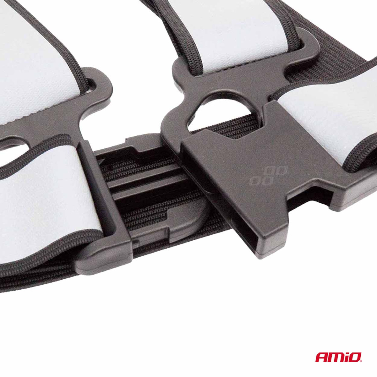 Reflexväst med remmar – svart AMIO-03938