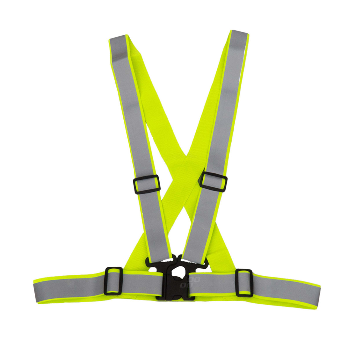 Reflexväst med remmar - grön AMIO-03104