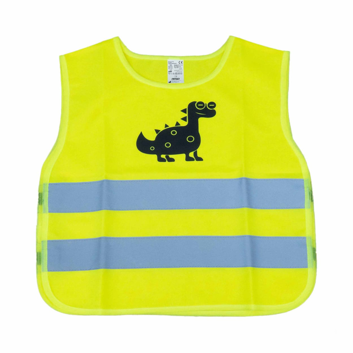 Barnreflexväst DINOSAUR, gul AMIO-03936