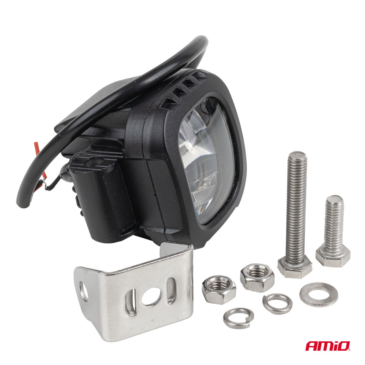 Säkerhetszonbelysning för gaffeltruckar, rött ljus, 10W 10–80V IP6K9K AMIO-04868