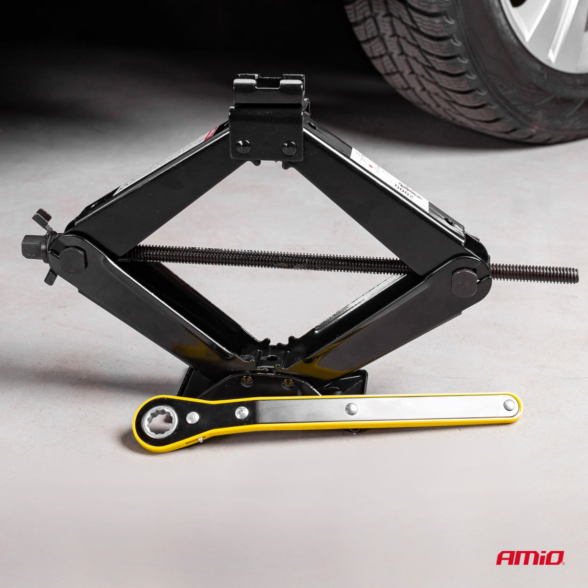 Trapetslyft 2000 kg med handtag och handskar, AMIO-02479