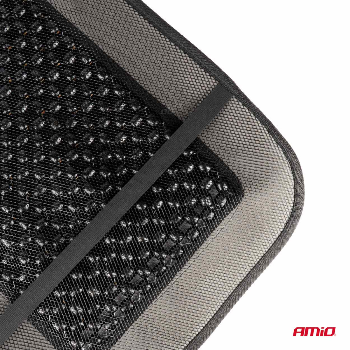 Bilbarnstolsmatta med pärlor 90 x 44 cm - svart