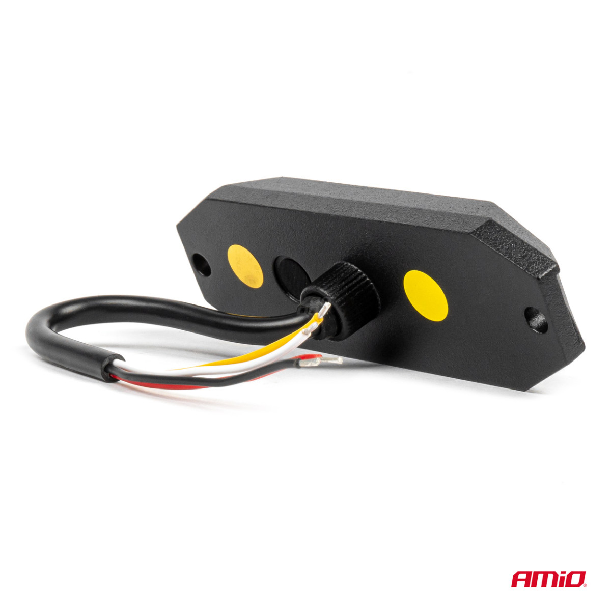 Platt LED-varningsblinkerslampa, orange, 4x3W, R65 R10, 12V/24V, IP6K9K AMIO-03929