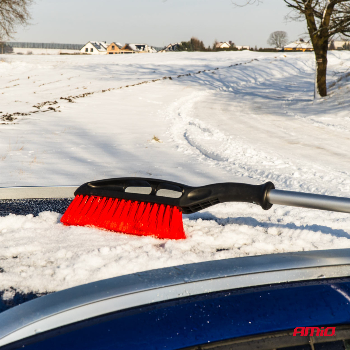Snöborste med skrapa 89 cm
