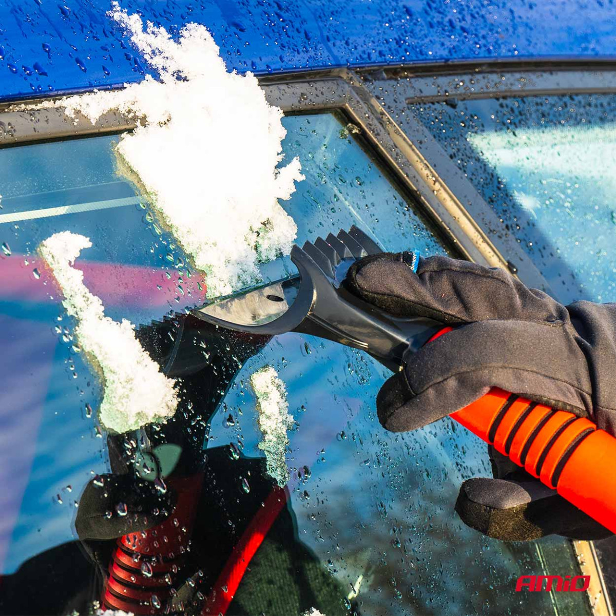 Snöborste med skrapa 89 cm