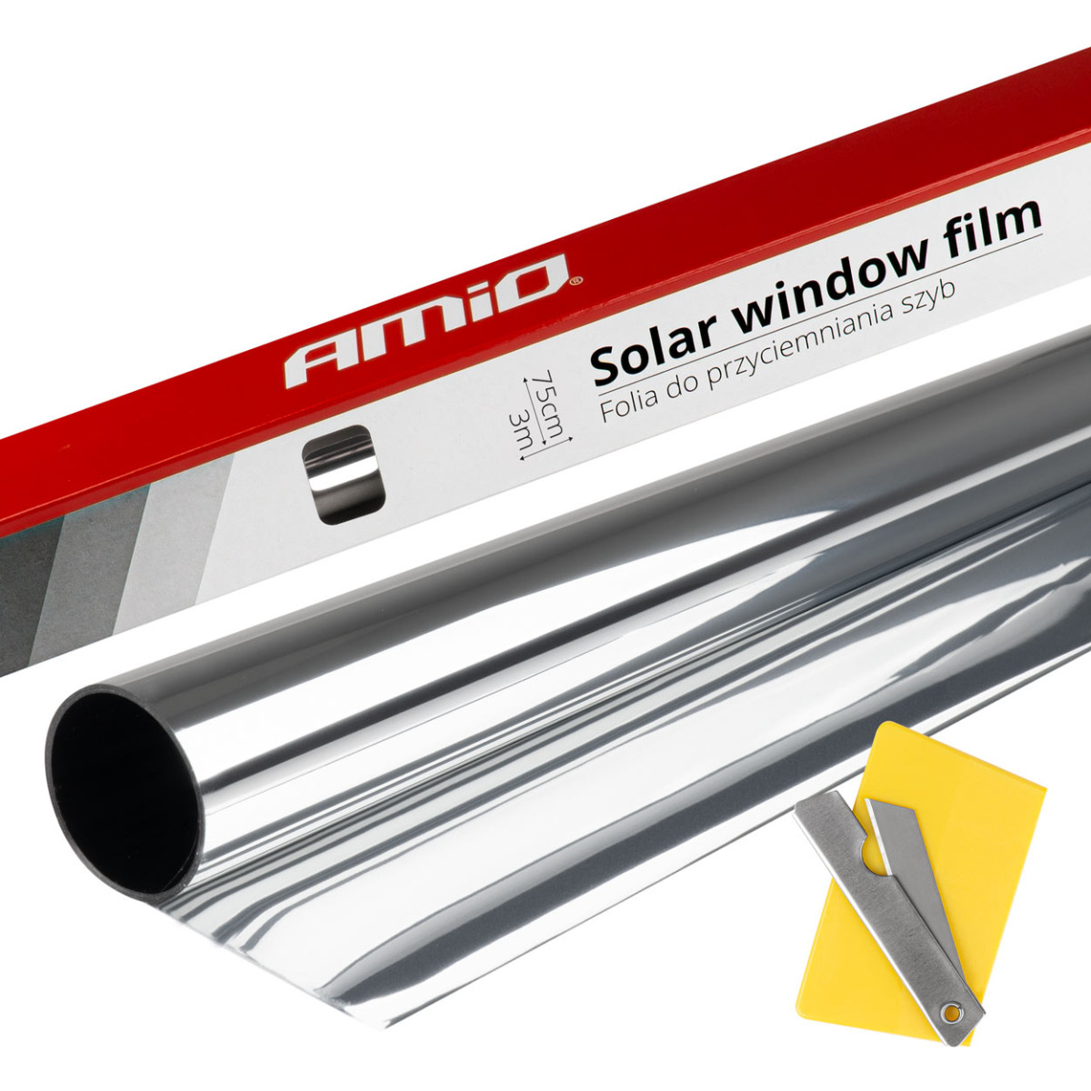 Solfilm "Mörksilver" 15% 0,75x3 m AMIO-01659