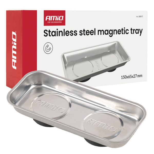 Magnetbricka i rostfritt stål 150×65×27 mm AMIO-04917