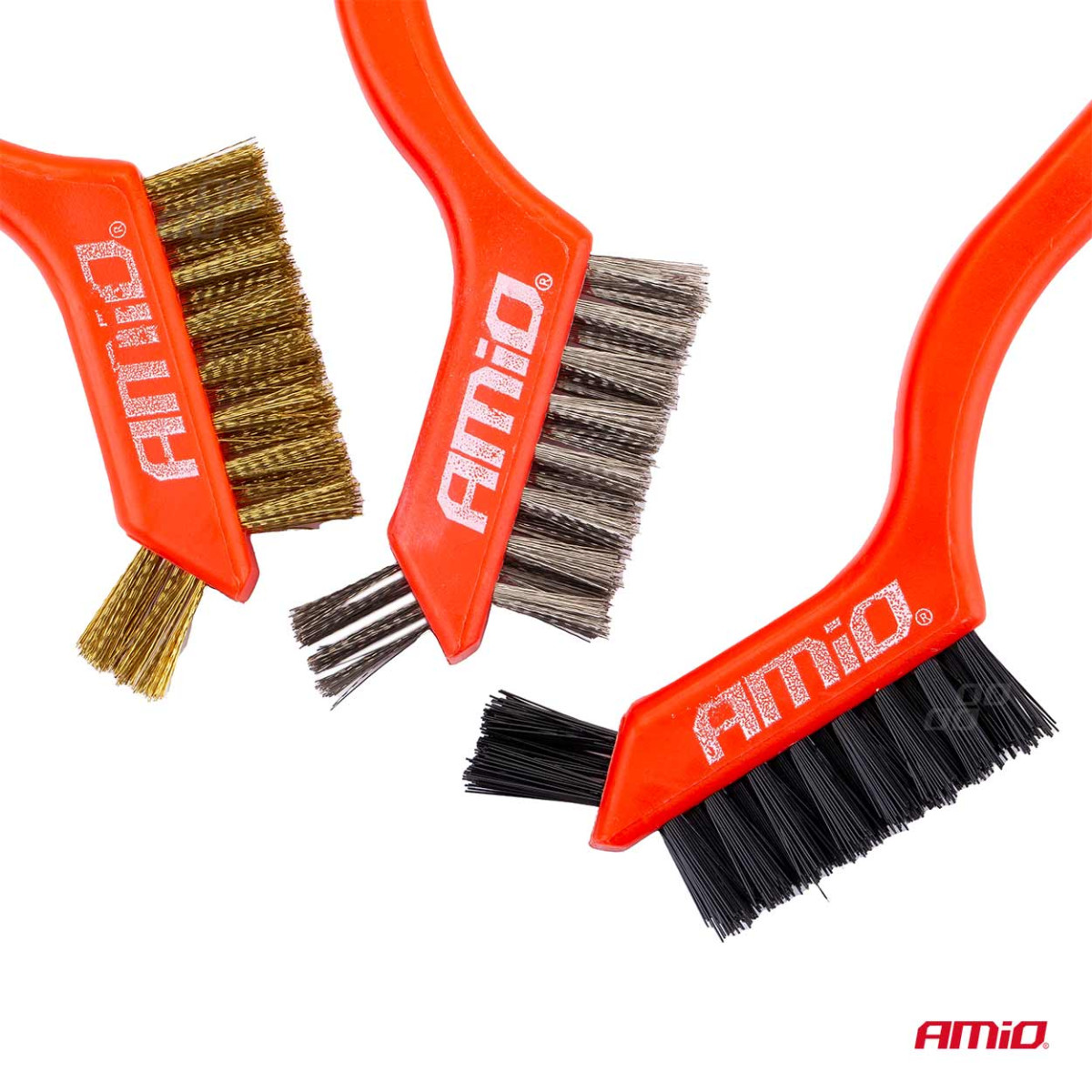 Stål-/trådborstesats, 3 delar.