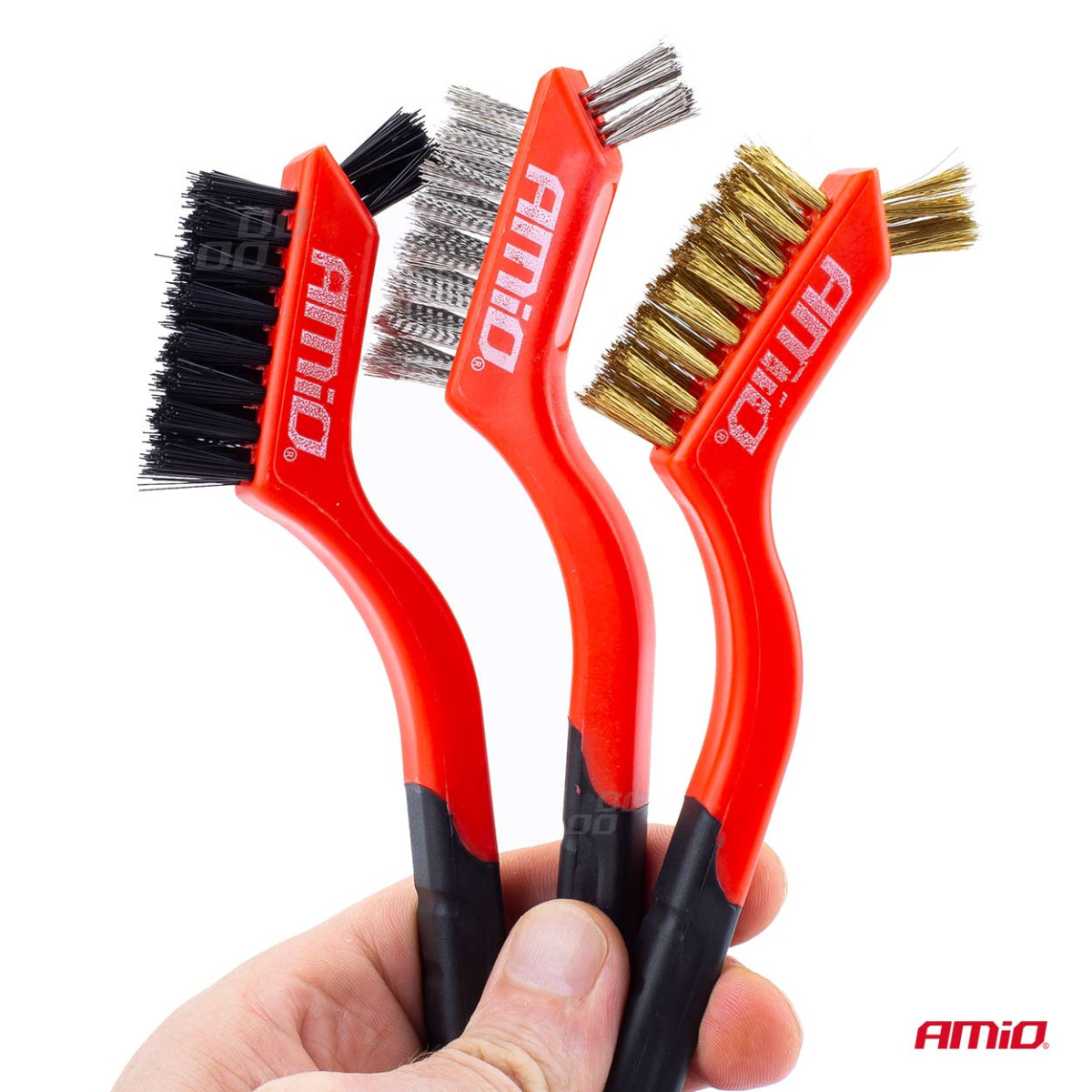 Stål-/trådborstesats, 3 delar.