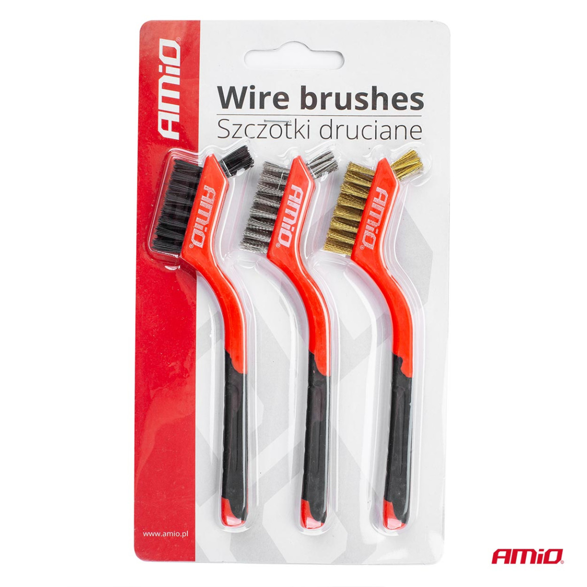 Stål-/trådborstesats, 3 delar.