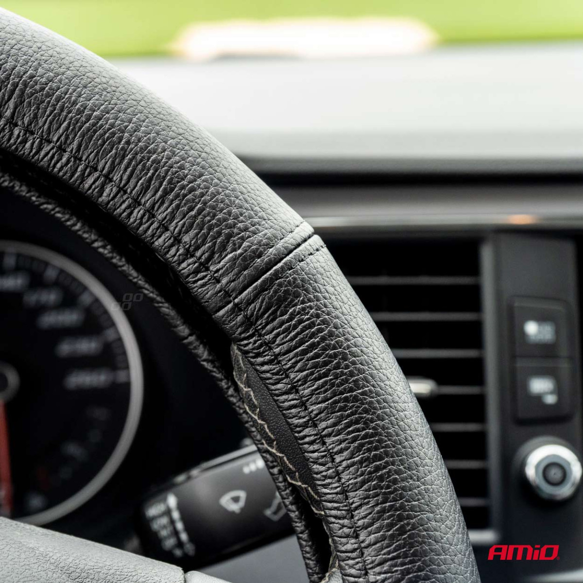 Rattöverdrag med äkta läder 47-49 cm, XXXL