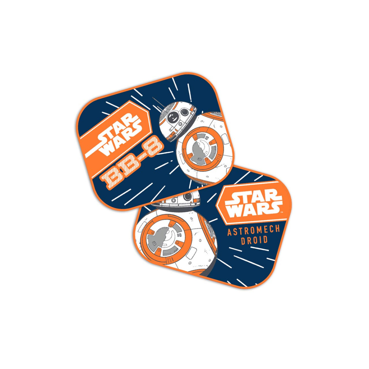 Sidosolskydd för bil 44x35 cm, 2 st., Star Wars BB-8