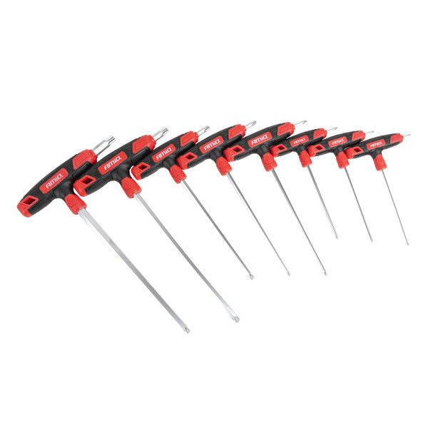 Torx-nyckelsats med T-handtag, 8 delar. AMIO-04827