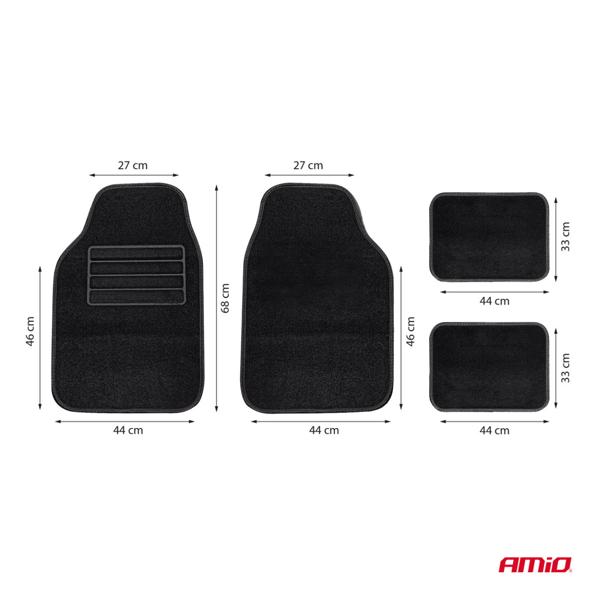 Universella textilmattor (velour) TCM-04, 68x44 cm / 44x33 cm, AMIO-04698