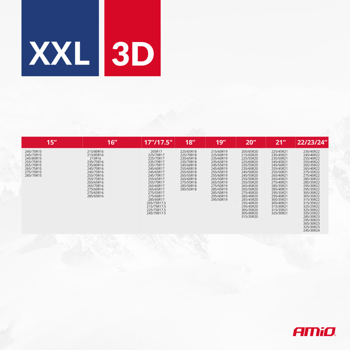 Snökedjor i textil 3D, XXL, 2 st.