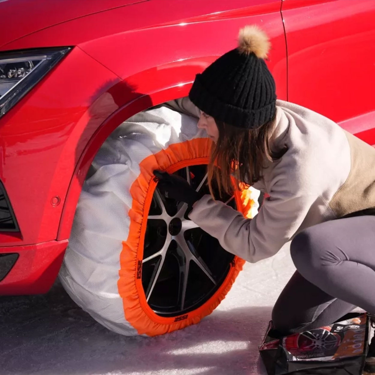 Textil snökedjor Super 66, 2 st.