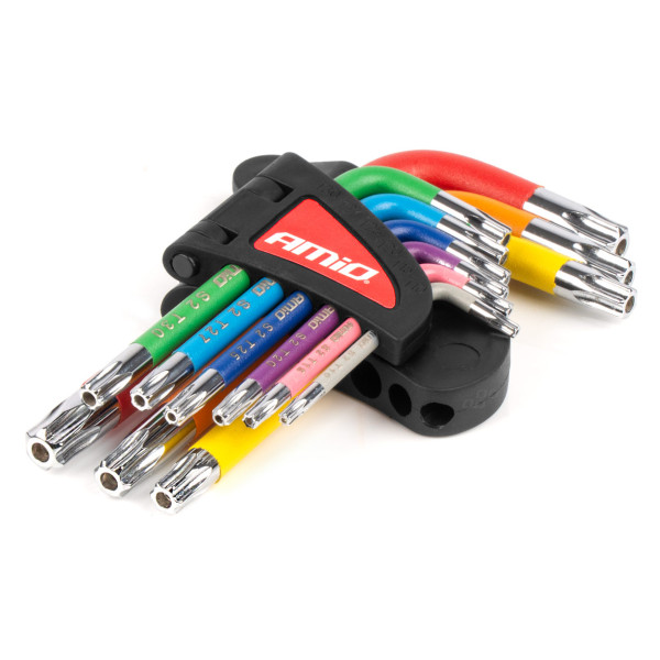 Korta TORX-nycklar, 9 st., S2 AMIO-04300