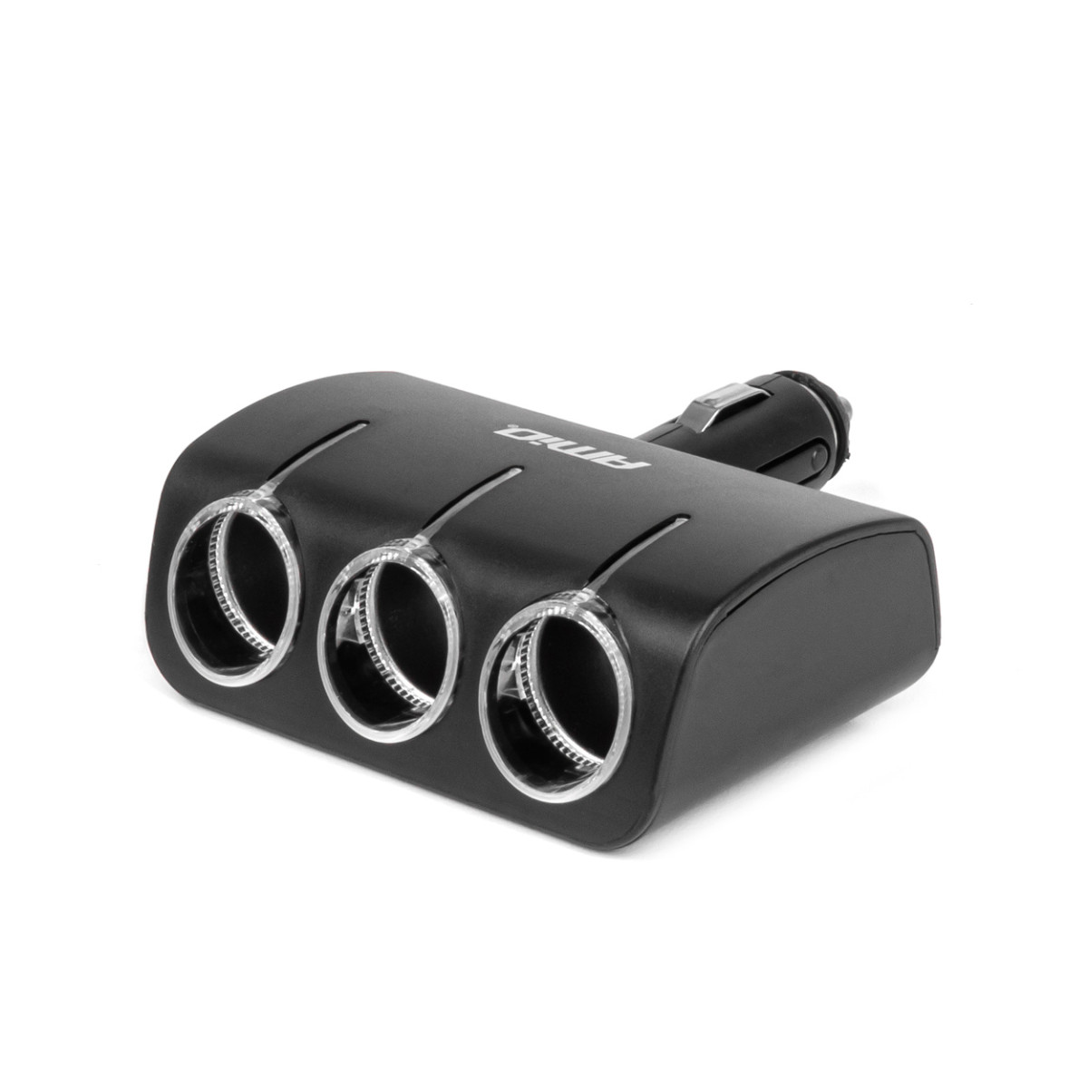 Tre-uttags cigarettändarkabel förlängning 12/24V 120W 90° AMIO-04358