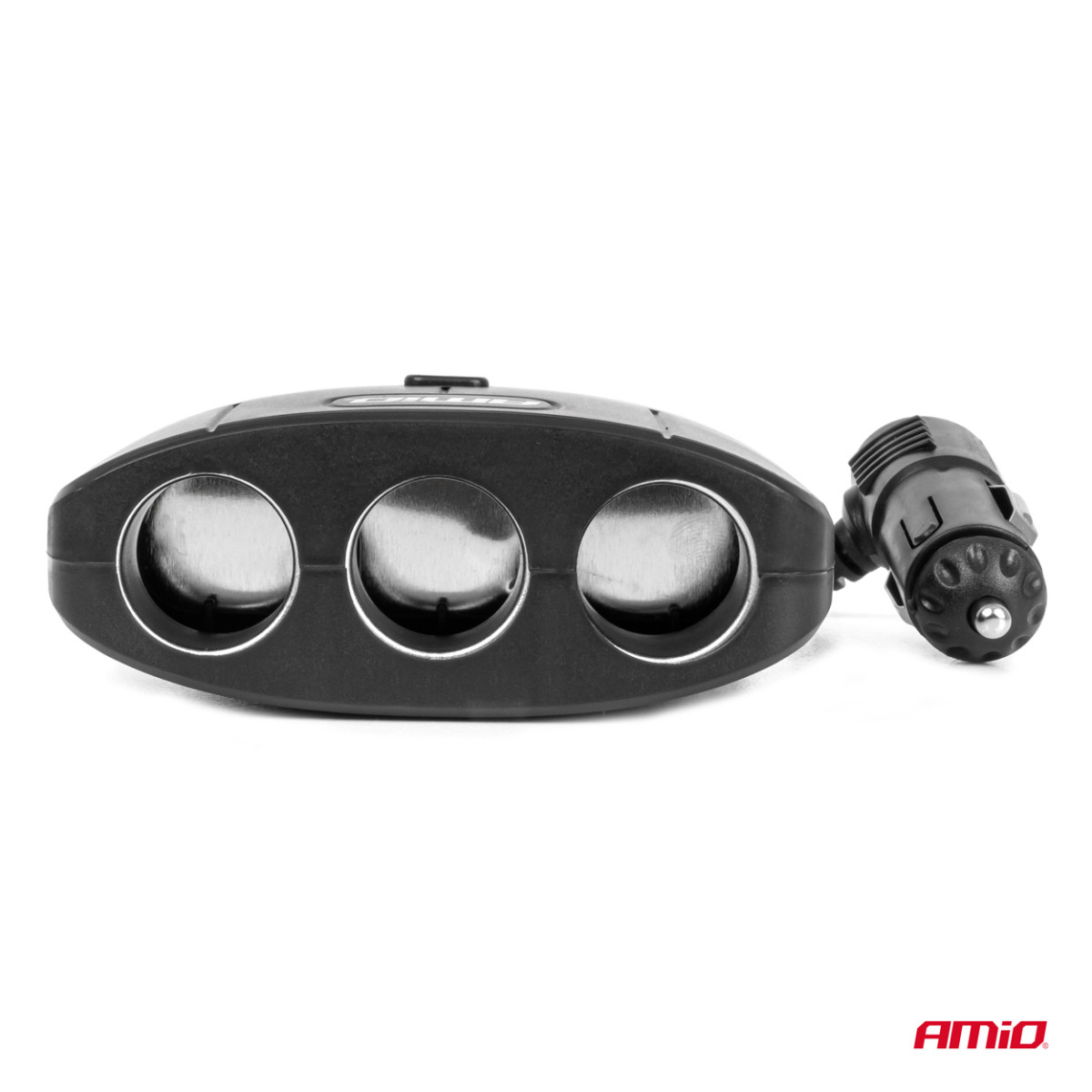 Treuttagsförlängningssladd med laddare och PÅ/AV-knapp 2x USB-A 12/24V 100W 70 cm AMIO-04362