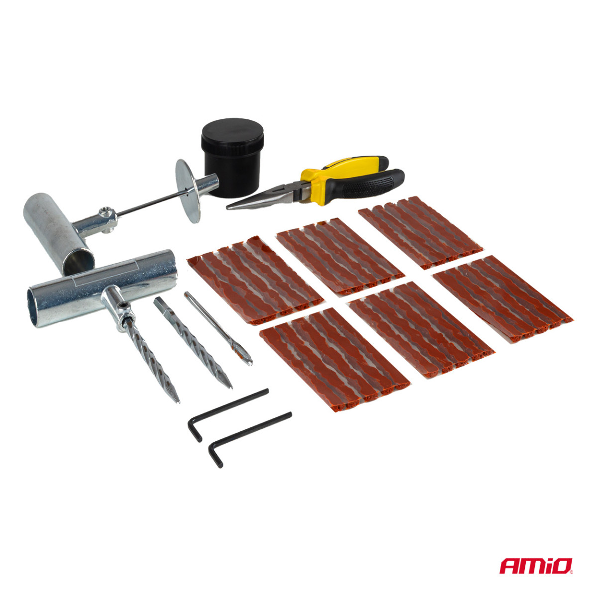 Däckreparationssats – 38 delar. AMIO-04693