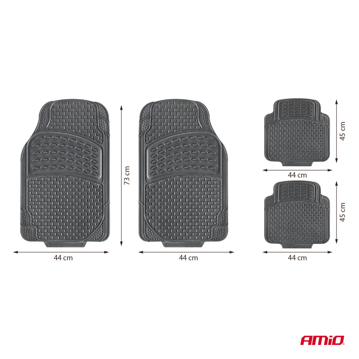 Universella bilmattor CM-04, 73x43 cm / 45x43 cm, AMIO-05015