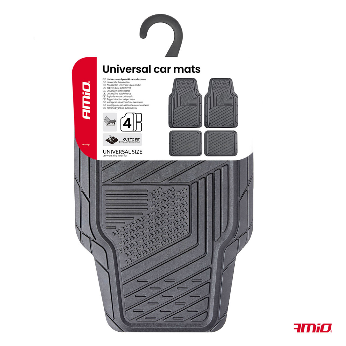 Universella bilmattor CM-05, 70,5x49 cm / 35x45,5 cm, AMIO-05016