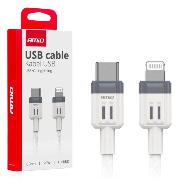 USB-C till Lightning iPhone-kabel 20W 100 cm FullLINK AMIO-03910