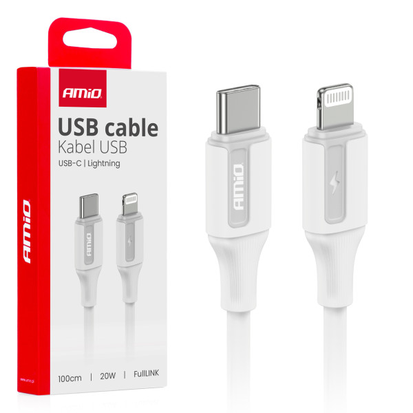 USB-C till Lightning-kabel 20W 100 cm FullLINK AMIO-03922