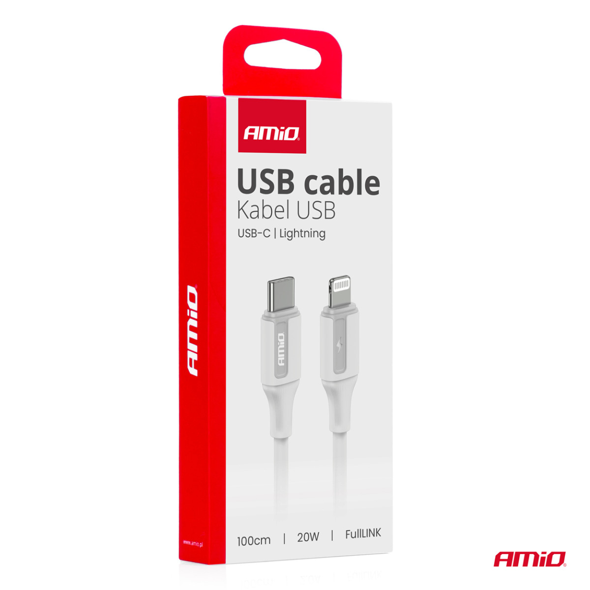 USB-C till Lightning-kabel 20W 100 cm FullLINK AMIO-03922
