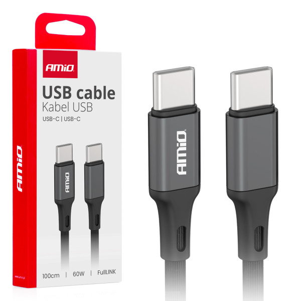 USB-C - USB-C-kabel 60W 100 cm FullLINK AMIO-03902